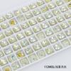 Dongzhou Cristal 8*8 Quadrado Grosso Unha Arte Diamante Mais Recente Revestido Série Sakura Alta Qualidade K9 Fundo Pontiagudo Diamante DIY Joias Acessórios