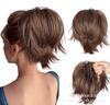 Peluca transfronteriza europea y americana con clip para cola de caballo, cabello rizado, cola de caballo corta, anilla ajustable para el cabello, peluca esponjosa, cola de caballo