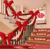 Conjunto de Cortina para Escada de Casamento Guirlanda Criativa para Casamento Arranjo de Decoração para Quarto de Casamento Corrimão de Escada Noivado Suprimentos para Casamento