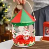 Caixa de Embalagem para Decoração de Cupcake Bobo de Natal 2025 Desenho Animado Carrossel Caixa Portátil Caixa de Presente Acompanhante