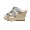 Sandalias de cuña para mujer de talla grande con plataforma gruesa, boca de pez, nuevas, 2026, punta abierta, moda europea y americana, verano
