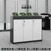 Armário Divisória de Escritório Shenzhen, Gabinete Baixo Simples Moderno com Floreira, Armário de Madeira para Flores e Plantas, Combinação de Armazenamento de Armário para Arquivos e Documentos