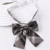 Jk a cuadros estilo japonés corbata de moño floral corbata para mujer estilo universitario para hombre corbata de moño para foto de graduación con camisa uniforme de marinero
