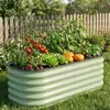 Frete grátis caixa de flores de liga de alumínio para cultivar vegetais, vaso de flores de jardim, canteiro de vegetais de liga de alumínio para jardim externo