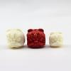 Fruta de Marfil Artificial 17mm Danza del León Accesorios Perforados Polvo de Concha Presión Mamut Blanco Cinabrio Pulsera de Danza del León Accesorios para Llaveros