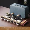 Juego de Té Kung Fu de Gres de Lujo Ligero Juego de Té para el Hogar Recepción de Oficina Taza con Tapa Tetera Tetera con Asa Lateral Taza de Té
