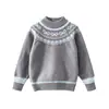 Ropa para Niños Suéteres de Otoño e Invierno para Niñas 2026 Nuevo Tejido Retro Fair Isle para Niños Mayores Ropa de Punto para Niños