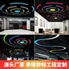 Lustre Circular em Arco LED Academia Lan House Shopping Center Supermercado Hotel Estilo Industrial Lâmpadas Personalizadas