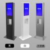 Dispensador de jabón de inducción con pantalla publicitaria con medición de temperatura para supermercado Aoliqi, dispensador de jabón automático integrado para teléfono móvil con medición de temperatura de gran capacidad