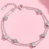 Pulsera de doble capa con estrella para mujer, diseño de nicho ins, nueva pulsera 2023, regalo del Día de San Valentín para novia