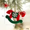 Enfeites de árvore de Natal em feltro, cachorrinho, cavalo de madeira, flor, pingentes de novidade de Natal em desenho animado, decorações de janela