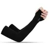 Mangas de seda de hielo para protección solar de verano para hombres y mujeres, protectores de brazo con protección UV, guantes finos para conducir en verano