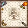 Toalha de Mesa para Cartas de Tarot, Árvore da Vida, Fases da Lua, Jogo de Cartas de Tarot, Toalha de Mesa Decorativa para Embaralhar Cartas, Toalha de Mesa Decorativa para Jogo de Tabuleiro Mistério de Assassinato