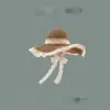 Sombrero de Sol de Estilo Vacacional de Playa junto al Mar de Verano para Mujer, Sombrero de Paja con Encaje, Sombrero de Protección Solar, Sombrero de Pescador Transpirable