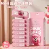 Toallitas Húmedas Guanbao Oso Rosa Mini Portátiles Desechables Paquete Pequeño para Higiene Bucal, Refrescamiento Infantil y Uso en Movimiento