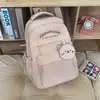 Mochila escolar estilo japonês feminina estilo academia grande capacidade mochila doce e fofa para estudantes do ensino fundamental e médio multi-compartimentos