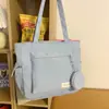 Bolsa de arte para escola primária pode ser bolsa de ombro bolsa de mão coreana para carregar livros escola secundária grande capacidade bolsa de maquiagem à prova d'água bolsa de estudo