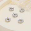 Ouro 18K Folheado Cor Duradoura Micro-Pavimentado Zircônia Furo Grande Espaçador Contas Soltas DIY Pulseira Feita à Mão Colar Joias com Contas Acessórios