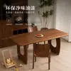 Mesa de té grande de madera maciza de nogal americano del norte y del sur para el hogar, oficina, estudio, mesa de comedor, mesa para preparar té, mesa de té grande de estilo chino nuevo