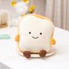 Creativo ins tostada pan desayuno serie juguete de peluche simulación baguette croissant pequeños pies muñeca colgante lote