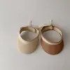 Sombrero de Paja con Encaje de Copa Vacía Estilo Coreano Verano Bebé Protector Solar Sin Copa Sombrero Pequeño Fresco Sombrilla de Viaje Sombrero de Sol de Mujer Moderno