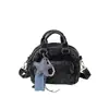 Bolso de Mano de Mezclilla Lavada Retro Bolso Pequeño Colgante de Estrella de Cinco Puntas Perla Bolso Cruzado de Mujer de Nicho Bolso para el Trabajo y el Trayecto Diario