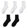 Meias Branco Puro Femininas Primavera e Verão Finas Meias Longas de Algodão Primavera e Outono Masculinas ins Tendência Meias de Veludo Preto Puro para Casais