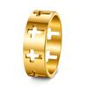 Moda Minimalista Popular Europea y Americana Joyería para Hombre, El Accesorio de Mano Más Vendido de Amazon, Anillo de Acero Inoxidable con Cruz Hueca