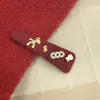 Accesorio Rojo Original para el Cabello de Año Nuevo, Pinza de Pelo de Felpa para Mujer, Pinza Lateral de Gama Alta, Pasador, Pinza para Flequillo, Accesorio para el Cabello