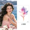 Pequeñas Pegatinas de Tatuaje Serie de Flores Acuarela Fresca Fotografía de Disfraces Impermeables Sudor Duraderas para Muñeca y Tobillo