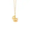 Collar de Caballo de Madera Mecedora de Plata de Ley S999 para Mujer Colgante Estéreo de Plata Pura Pony de Dibujos Animados Lindo de Moda Cadena para Clavícula