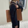 Bolsa de feltro Bolsa de ombro único Bolsa de cor sólida Sentido de alta qualidade Bolsa refinada Bolsa de feltro de grande capacidade Bolsa de presente de ano novo