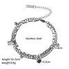 Set de Joyería Que No Se Desvanece, Nuevo Brazalete de Acero de Titanio para Mujer, Joyería de Mano de Moda Versátil Estilo Ins, Joyería para Mujer, Sentido de Alta Gama