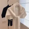 Nuevo Chal Exterior de Punto de Color Puro, Bufanda Versátil para Primavera, Otoño e Invierno, Chal de Lana de Forma de T de Gama Alta al por Mayor
