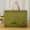 Bolsa de mano de tela no tejida, moderna y sencilla, para compras, regalos, protección del medio ambiente, capacitación, promoción, publicidad, engrosada, con impresión de logotipo, al por mayor
