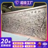 Mural de relieve de cobre forjado a medida de pino de bienvenida, pared de fondo de relieve de cobre hecha a mano para vestíbulo de hotel, relieve grande a medida