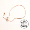 Cadena Chopin Elástica de Plata 925 Collar de Plata Ajustable Chapado en Oro de 18K Cadena Larga para Usar Cadena Extendida Cadena Sencilla Cadena Lisa