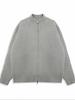Cárdigan de punto con cremallera, cuello alto, estilo simple, color liso, suéter chaqueta elegante para otoño e invierno 2025, para hombres y mujeres