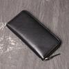 Fábrica Luo Jia bolso de mano de cuero nuevo para hombre bolso largo con cremallera para mujer cartera de cuero aceitado