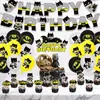 En Stock Decoración de Escena de Cumpleaños Temática de Batman Artículos para Fiesta Set de Globo de Látex Banner