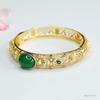 Pulsera de Ágata Roja de Guan Yu Calcedonia Verde Calcedonia Amarilla Pulsera Vintage Fábrica Venta al por Mayor Dropshipping S4022003