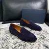 Mocasines de gamuza para hombre, punta redonda, estilo slip-on, adecuados para uso de negocios y casual