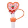 Nueva Tapa Creativa de Paja con Forma de Corazón de Dibujos Animados Cubierta Decorativa de Paja de Goma Suave de PVC a Prueba de Polvo Comercio Electrónico Transfronterizo en Stock