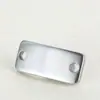 Pulsera de Accesorios para Joyería Rectangular de Doble Agujero Brillante Acero Inoxidable 9*20mm Se Puede Grabar Joyería DIY