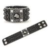 Pulsera Punk Popular Transfronteriza Europea y Americana Estilo Hip-Hop Pedrería Calavera Cruz Decoración de Muñeca Pulsera Fiesta
