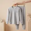 Pijama de inverno infantil, roupa íntima quente para meninos, roupa íntima térmica de lã e seda para meninas, camadas de base para outono e inverno, e um conjunto para crianças mais velhas e adolescentes