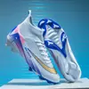 Zapatos de fútbol de caña alta transfronterizos para niños y niñas, tacos TF para adultos, zapatos deportivos profesionales transpirables antideslizantes con tacos largos