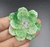 Headdress Antigo de Flor de Peônia Estéreo Feito à Mão Camélia Pérola Artificial Resina Flor Trançada Duas Cores Acessórios de Joias DIY