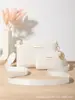 Conjunto Popular de Duas Peças Transfronteiriço de Cor Sólida Ondulada de Alta Qualidade com Relevo Cor Sólida Alça de Ombro Bolsa de Trabalho Bolsa Transversal Feminina