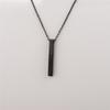 Joyería Transfronteriza Europea y Americana, Collar Largo de Barra Corta Tridimensional de Acero Inoxidable Liso, Colgante Simple de Columna Cuadrada Perforada, Estilo de Lujo Ligero